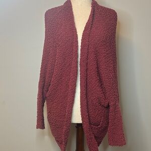 Umgee Textured Burgundy Cardigan